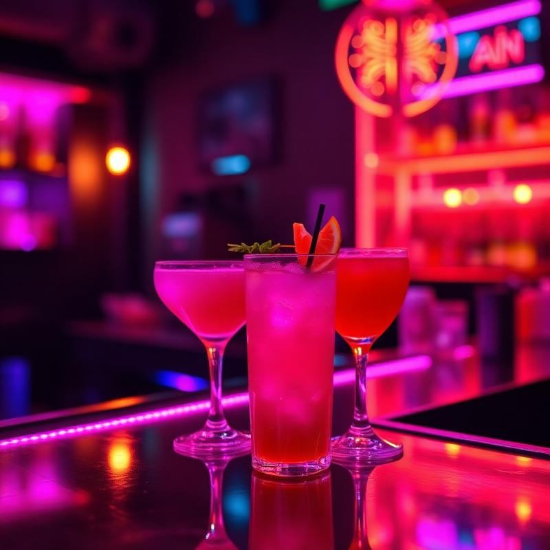 Cocktails at the bar